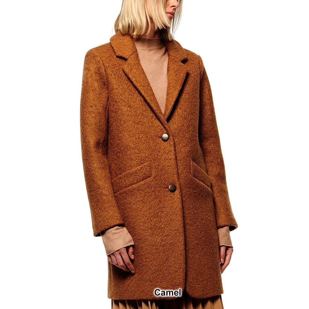Dark Camel Boucle Coat N580