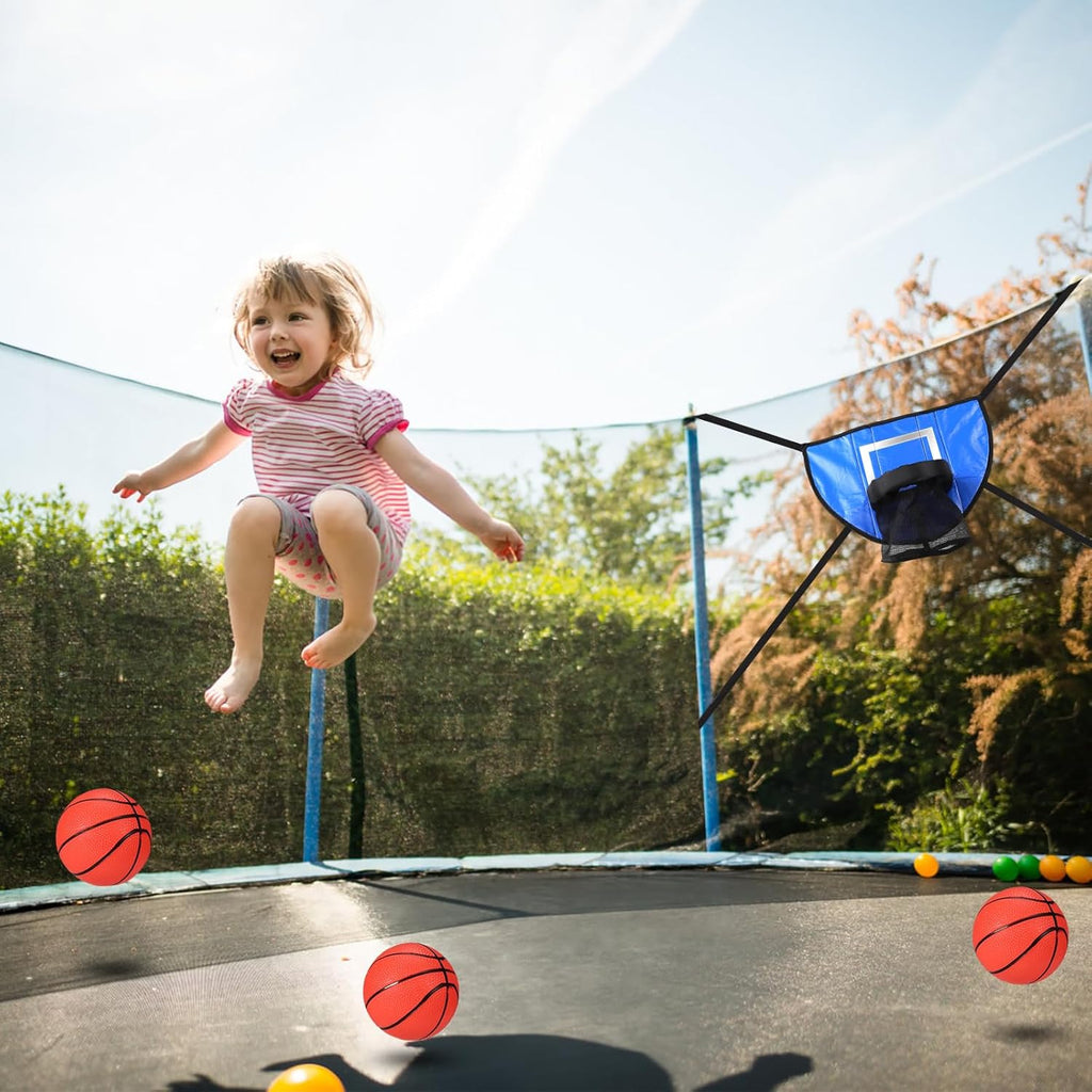 Waterproof Trampoline Basketball Hoop Set with Mini 3 Basketballs and Pump I827