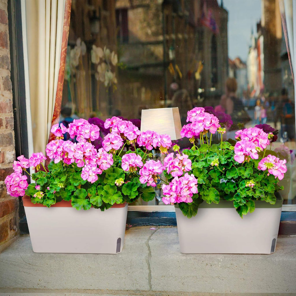 Self-Watering Rectangular Window Herb Planter Box Set of 3 V456307