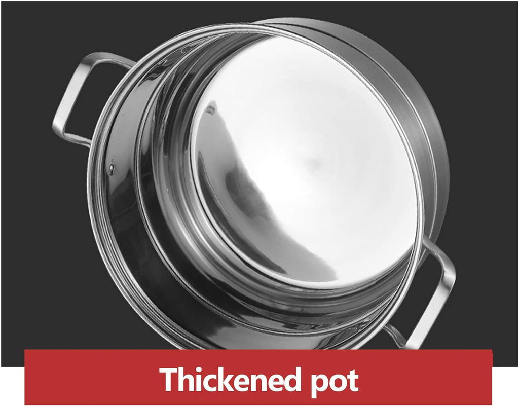12.8in 5 Tier Stainless Steel Steamer Pot Y77694