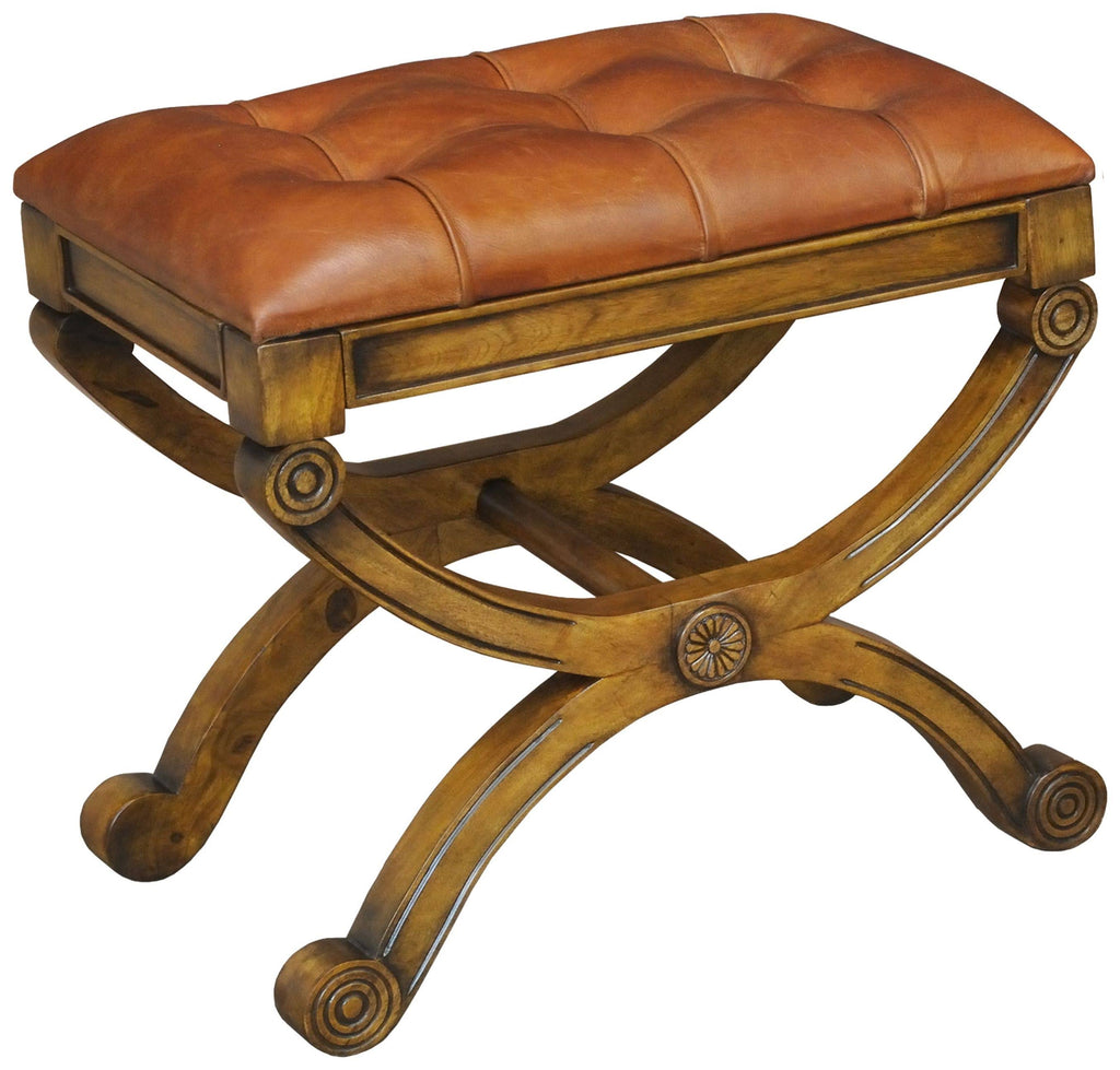 Brown Leather Stool H643721