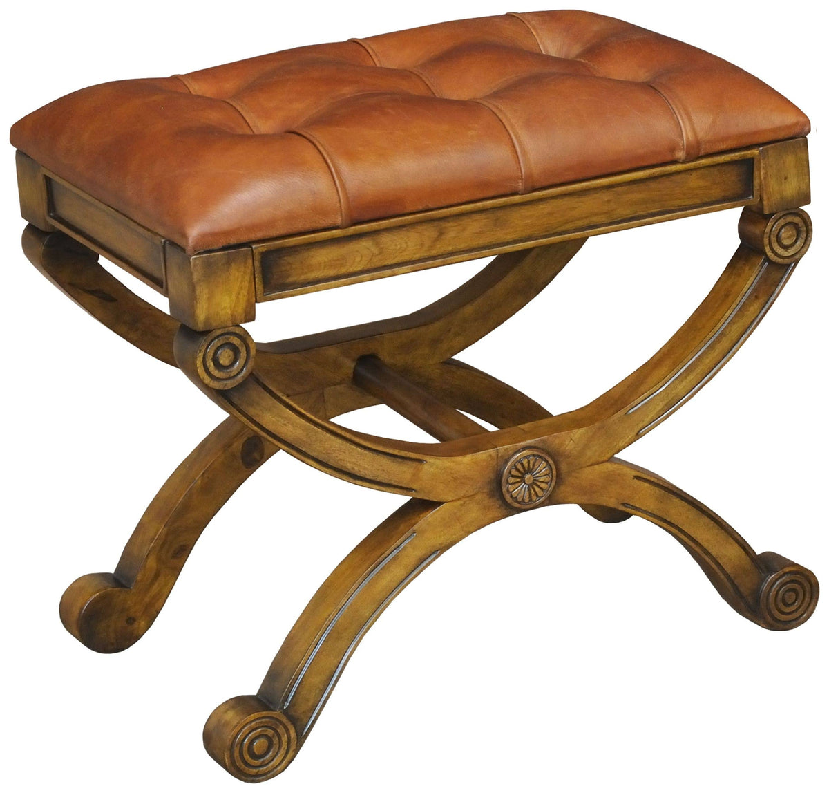 Brown Leather Stool H643721