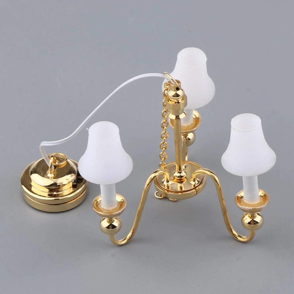 1/12 Miniature Ceiling LED Lamp with Button Battery P823