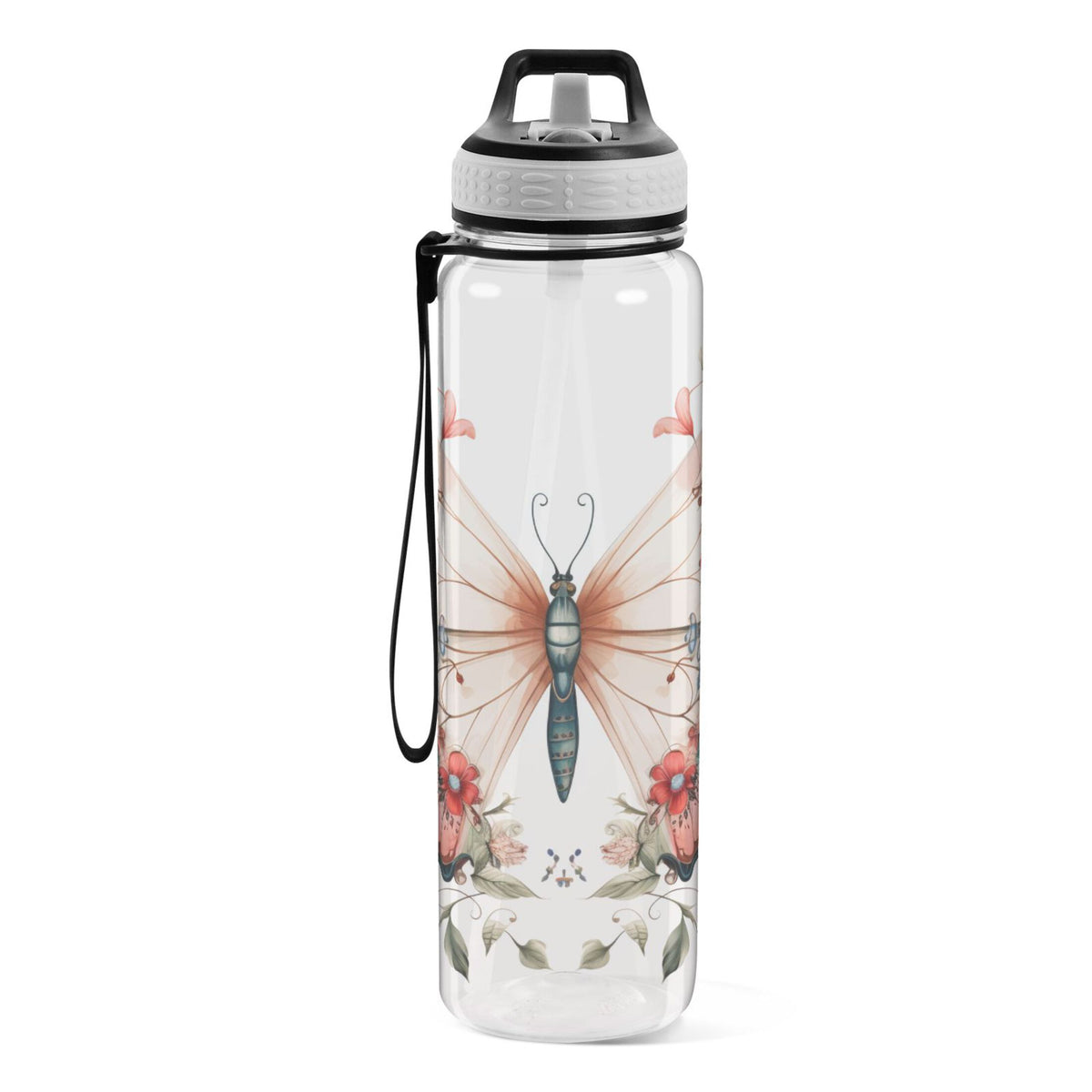 Clear 32oz Tritan Sports Water Bottle with Straw L27175