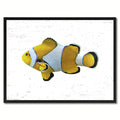 Yellow Clown Tropical Fish Painting Wall Decor C372