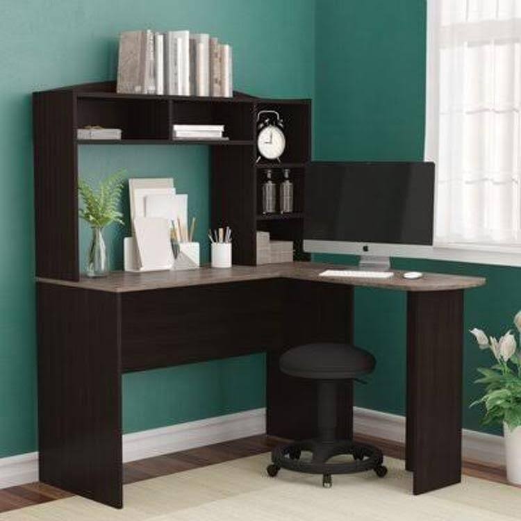 L-Shape Writing Desk with Hutch J665