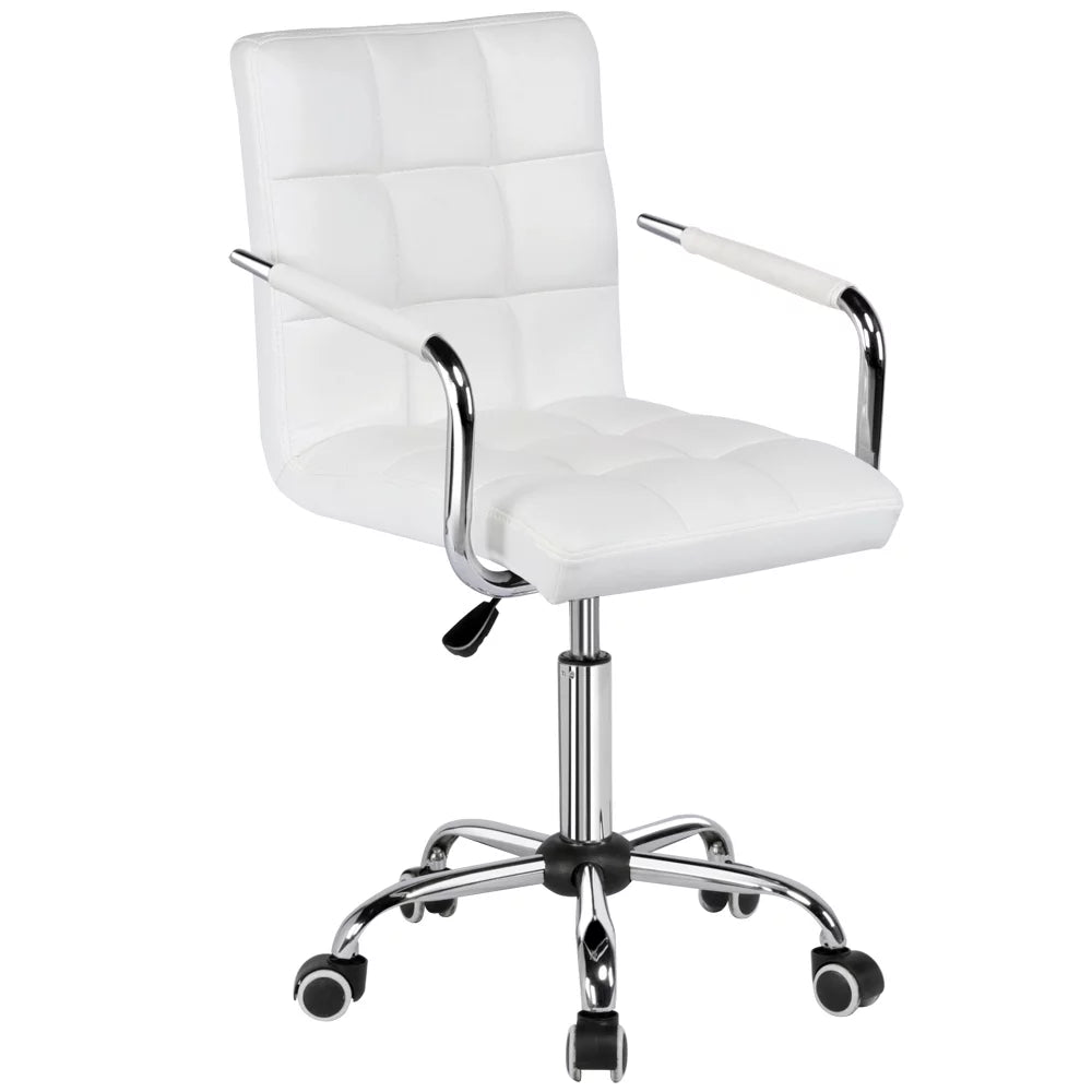 Height Adjustable PU Leather Office Chair with Armrests T7655