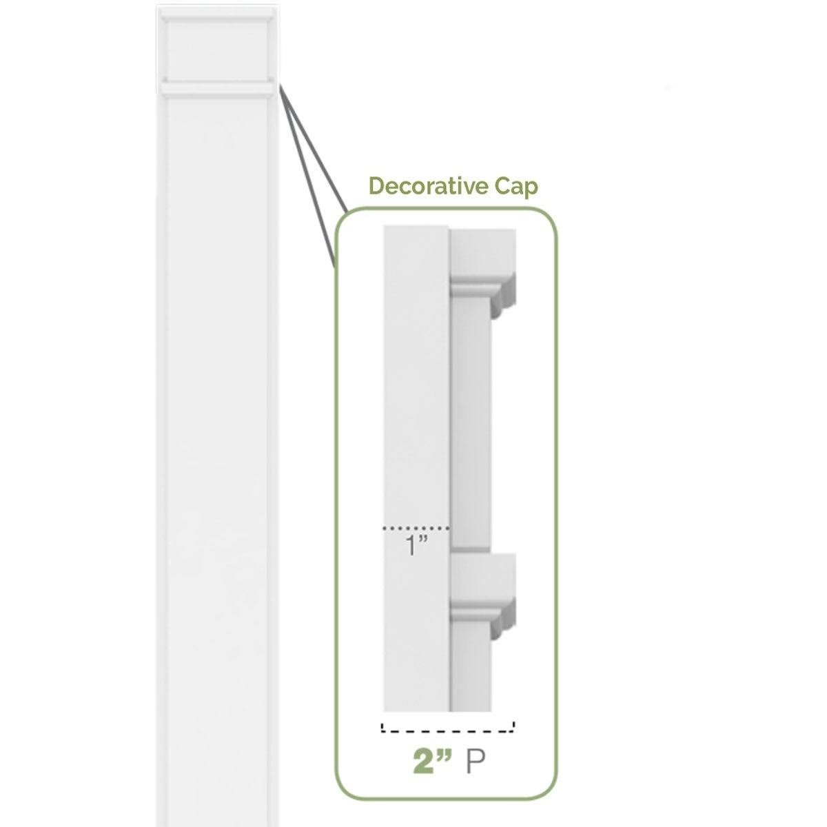 Fluted PVC Pilaster with Decorative Capital & Base (Pair) Z512336