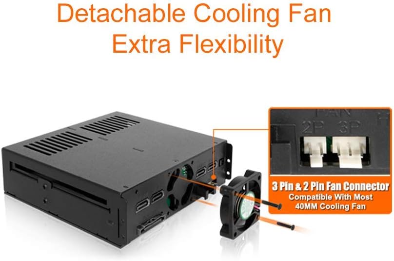 4 Bay 2.5 SAS/SATA HDD & SSD Hot Swap Cage for External 5.25 Bay G583541