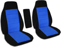 Black and Sand Two-Tone Truck Bucket Seat Covers with Center Armrest Cover H568001
