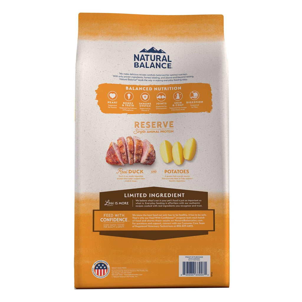 Limited Ingredient Duck & Potato Grain-Free Dry Dog Food D6430