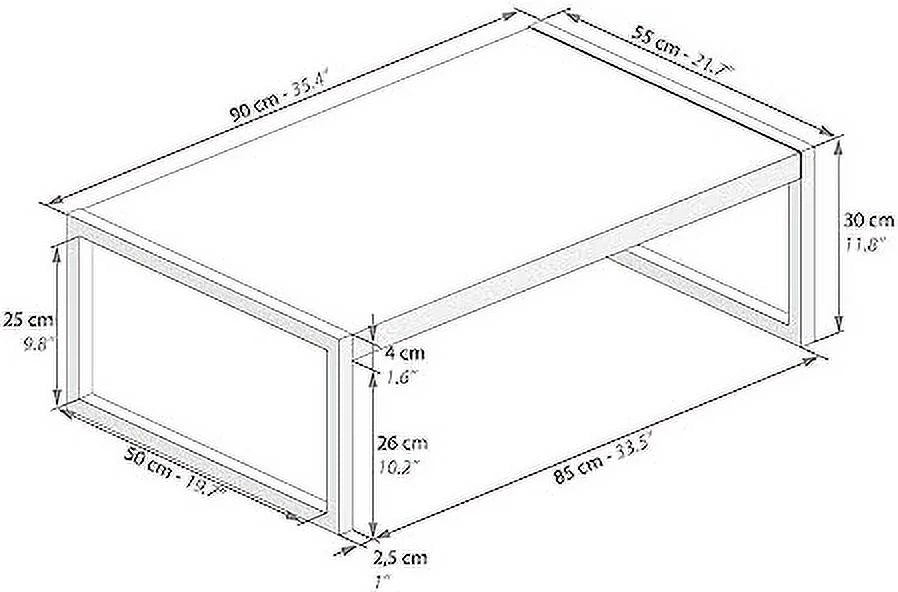 Luxury Coffee Table Concrete Grey F814