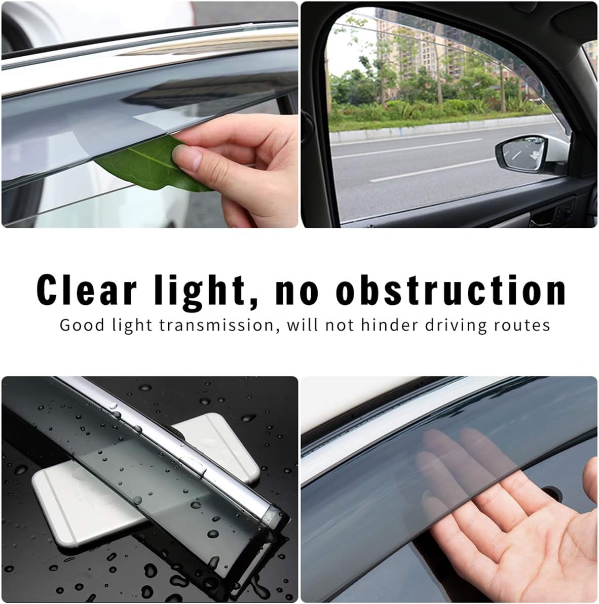 Smoke Side Window Deflectors for Audi Q7 H967340
