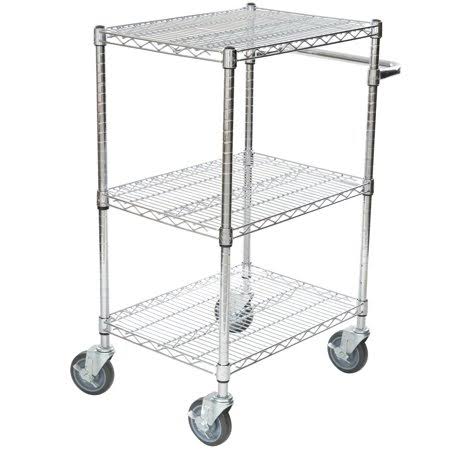 Three Shelf Utility Cart with U-Shaped Handle B227