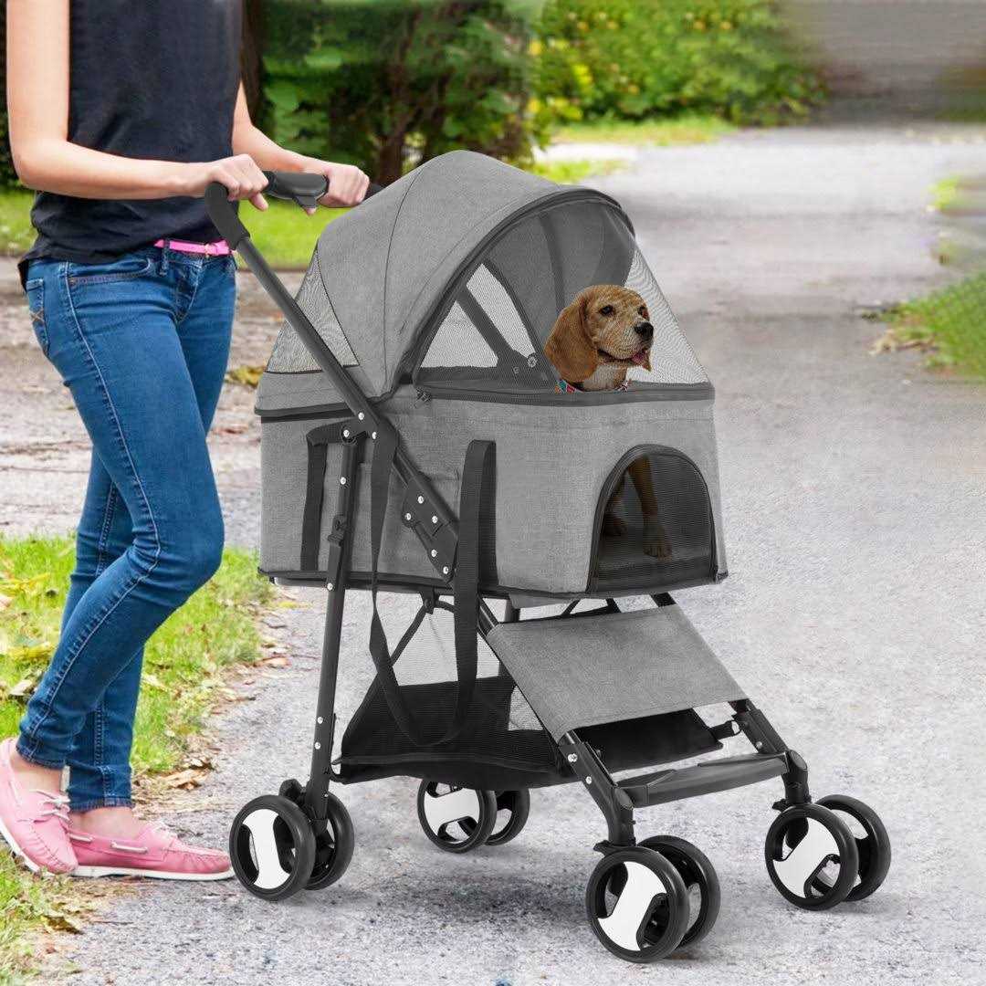 3-in-1 Pet Stroller with Detachable Carrier P6037