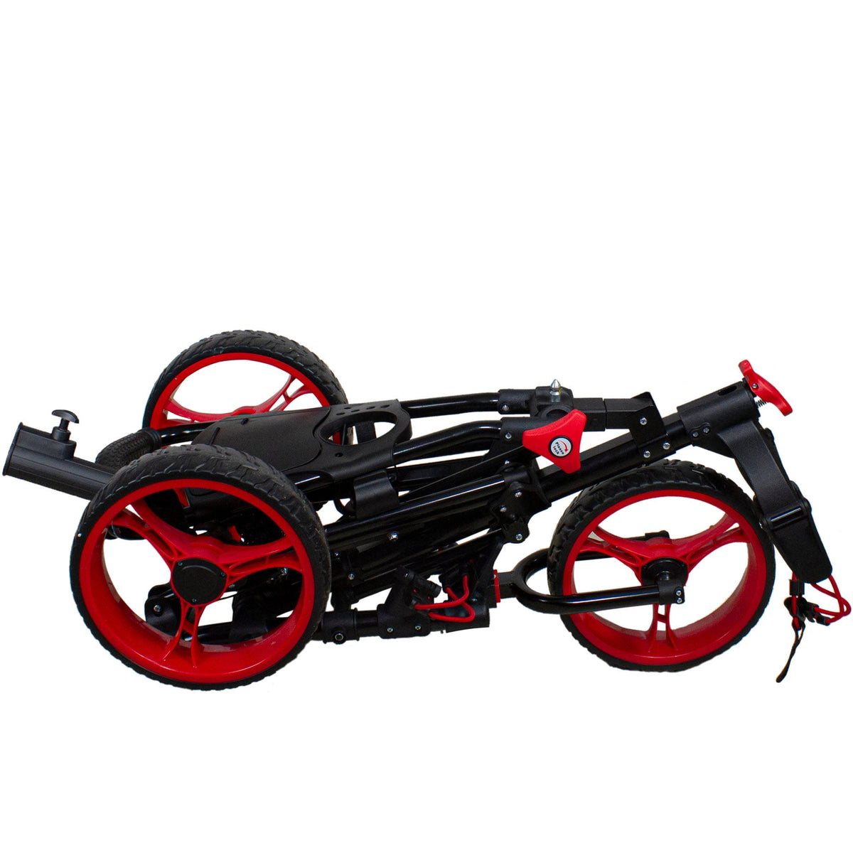 Black and Red 3 Wheel Golf Bag Push Cart S3474
