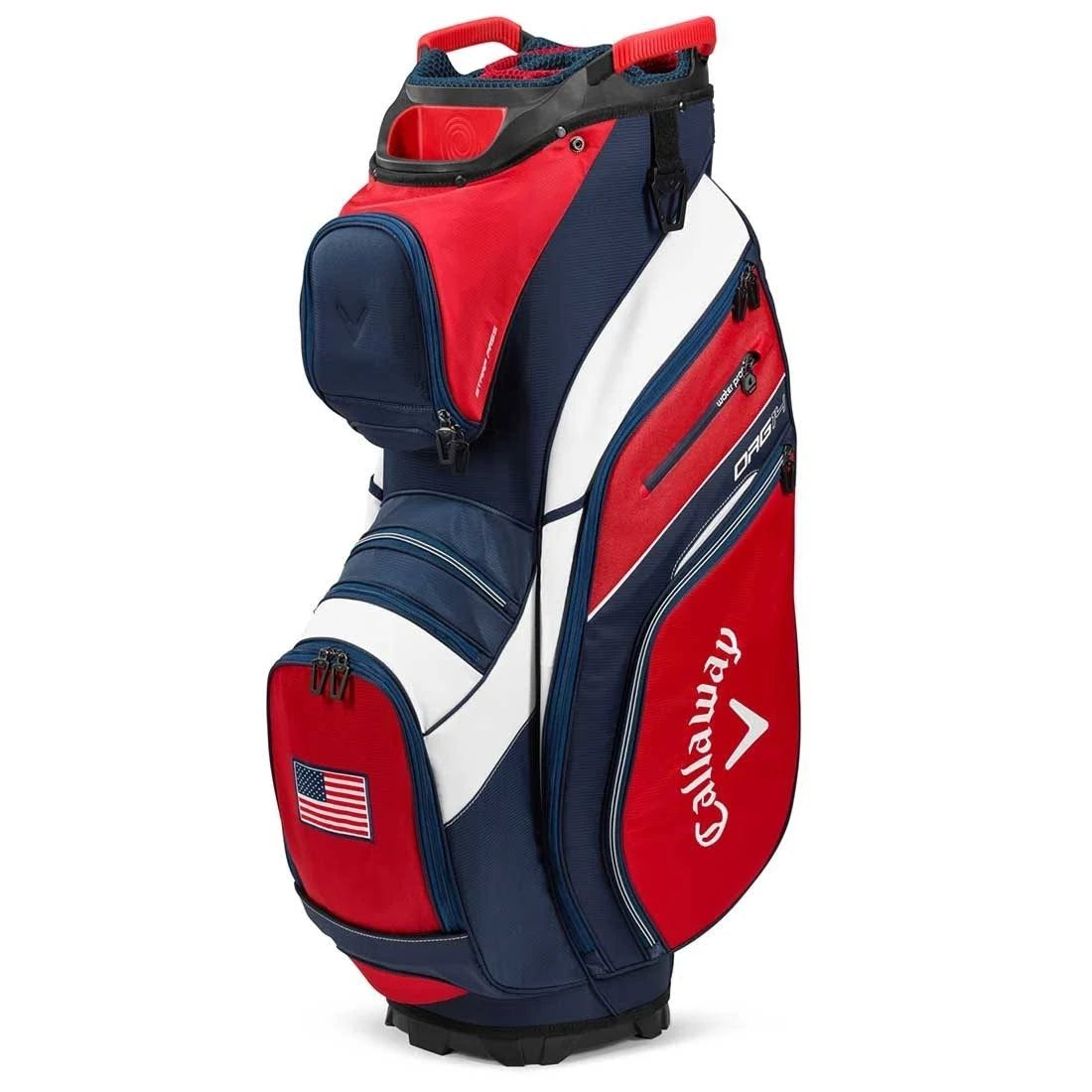 14 Cart Bag White Charcoal Black Red X532