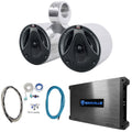 Silver Marine Boat Wakeboard Tower Speakers with Amplifier and Wires F956097