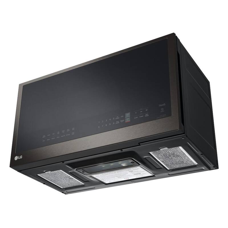 30 in. 2.1 cu. ft. Over the Range Microwave 1,050-Watt Black Stainless Steel A15440