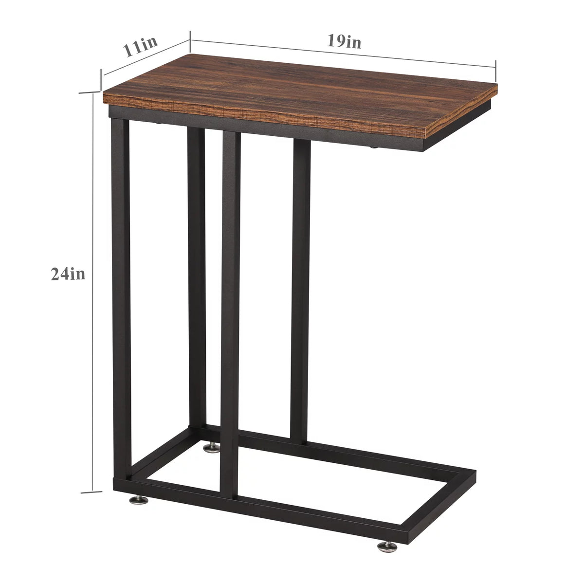 Set of 2 C-Shape Side Table Metal Frame L6198