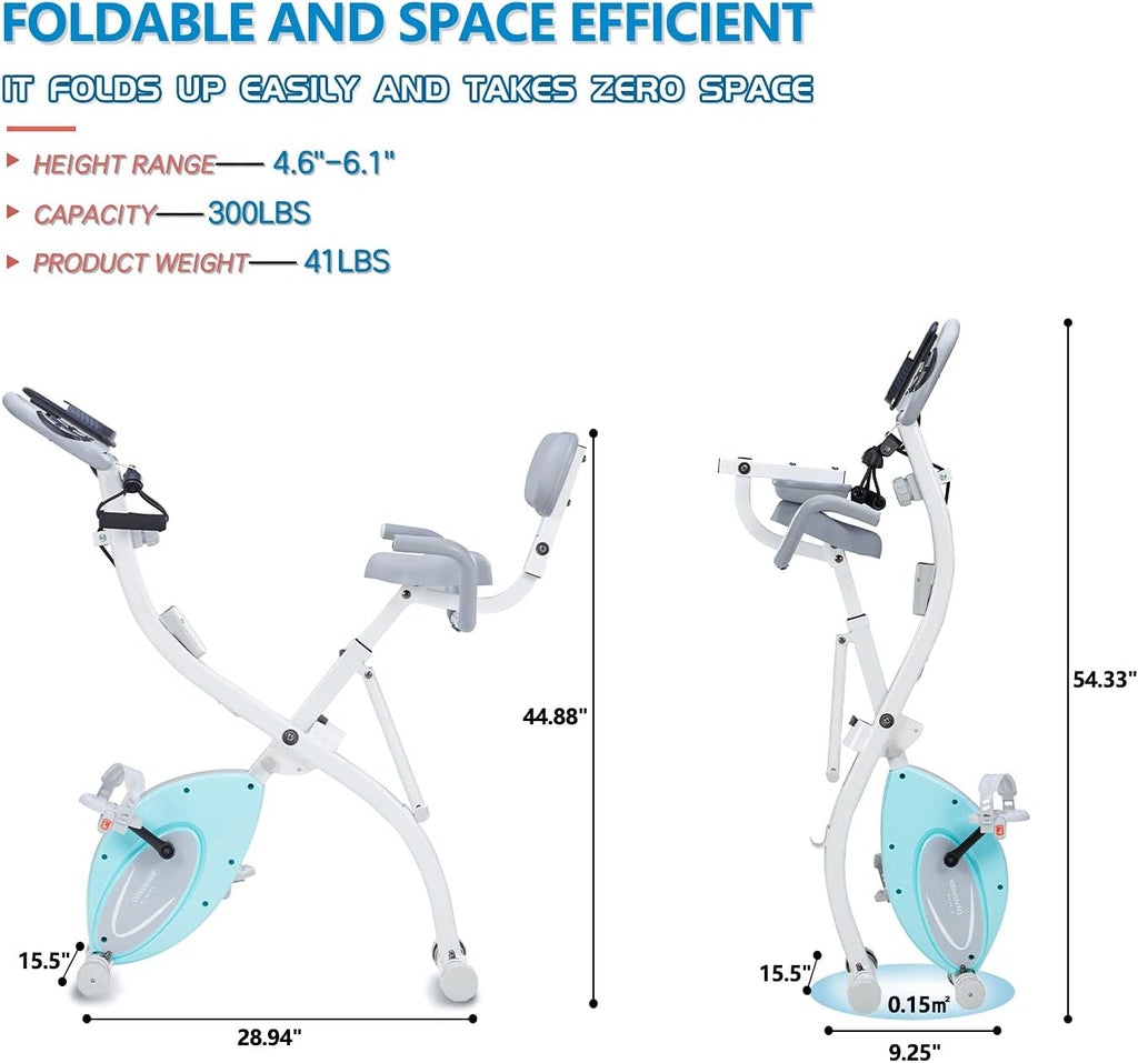 Folding Exercise Bike with Arm Workout Q77571