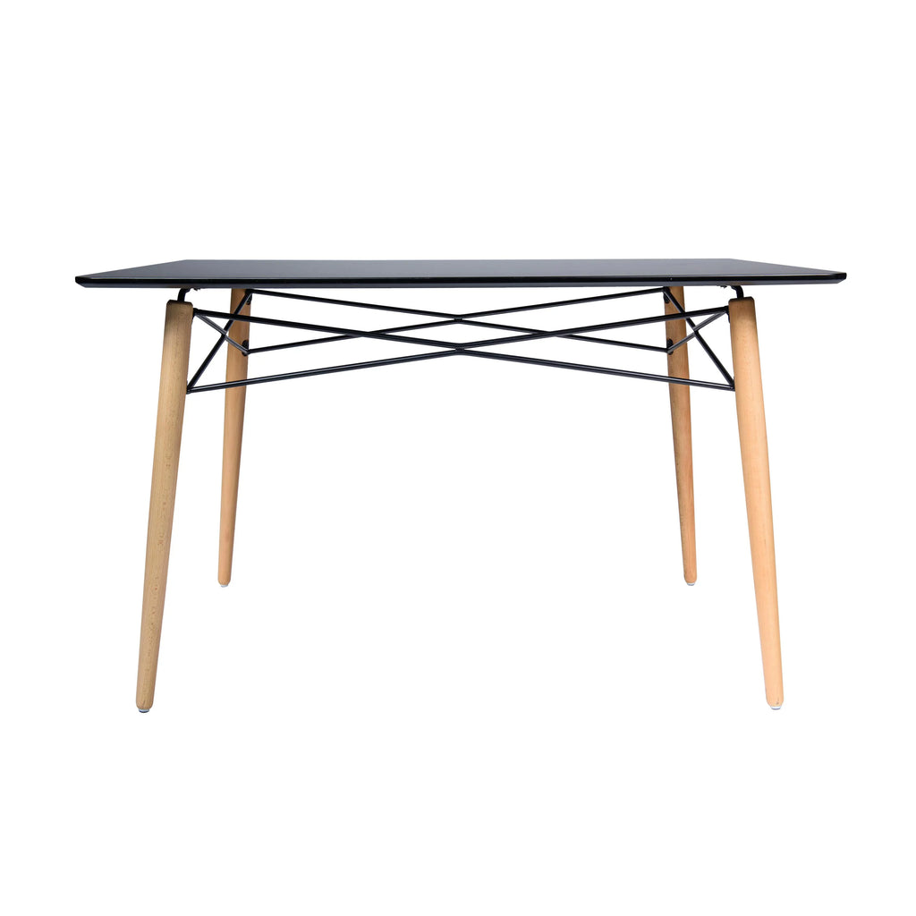 4Ft Rectangle Wooden Top Dining Table Q50483
