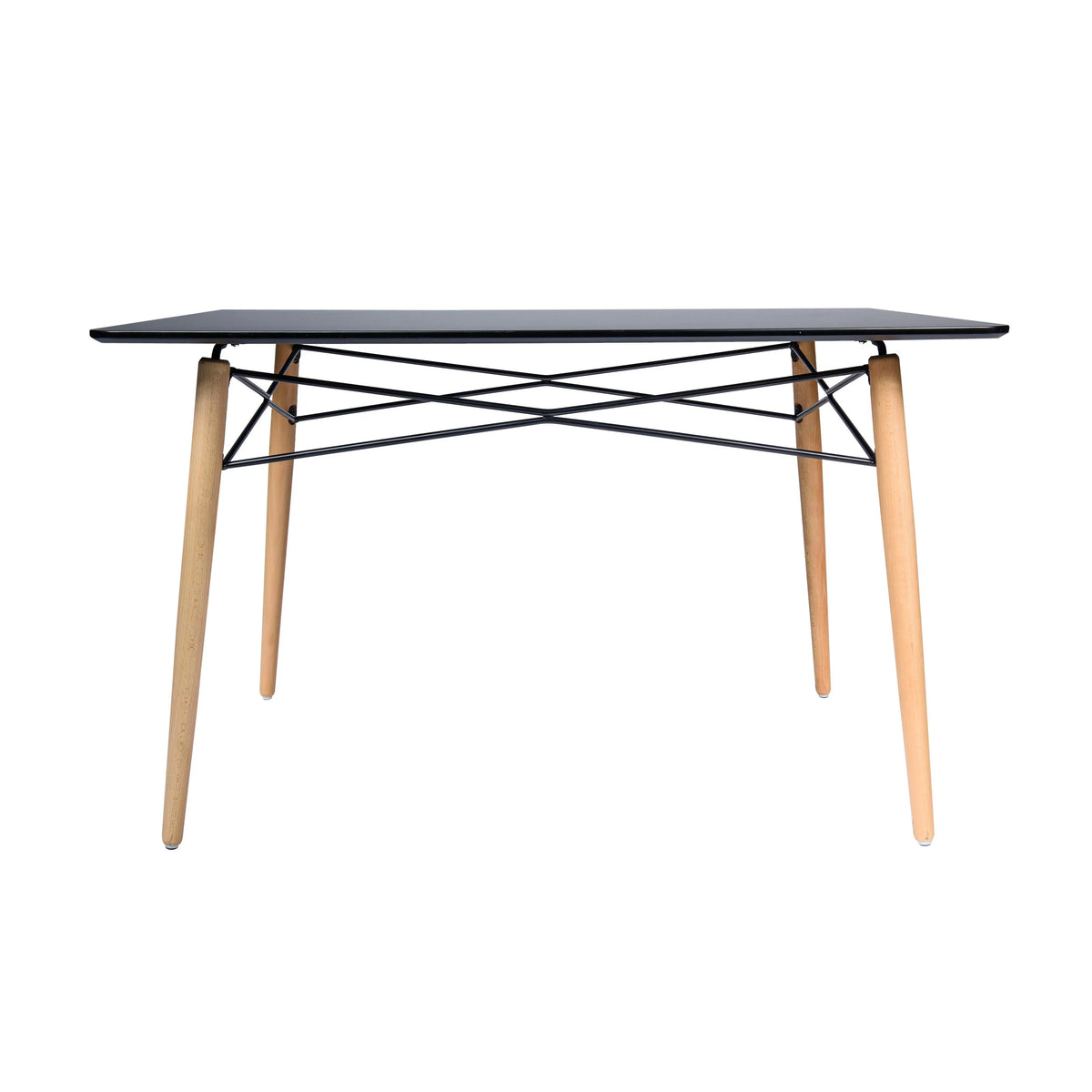 4Ft Rectangle Wooden Top Dining Table Q50483