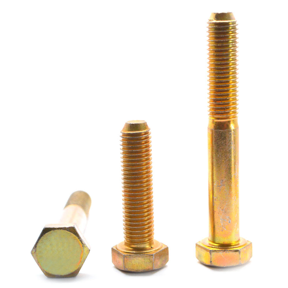 1 1/4x22-7 x 5x22 Coarse Thread Grade 8 Hex Cap Screw Alloy Steel Yellow Zinc Plated T901653