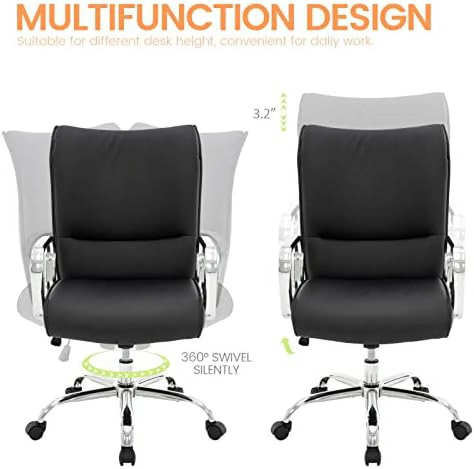 Pink Upholstered PU Leather Office Chair with Arms Y5738