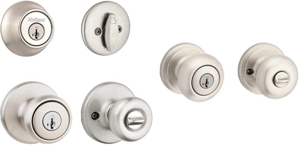 Satin Nickel Entry Combo Set with Electronic Keypad Deadbolt M8061