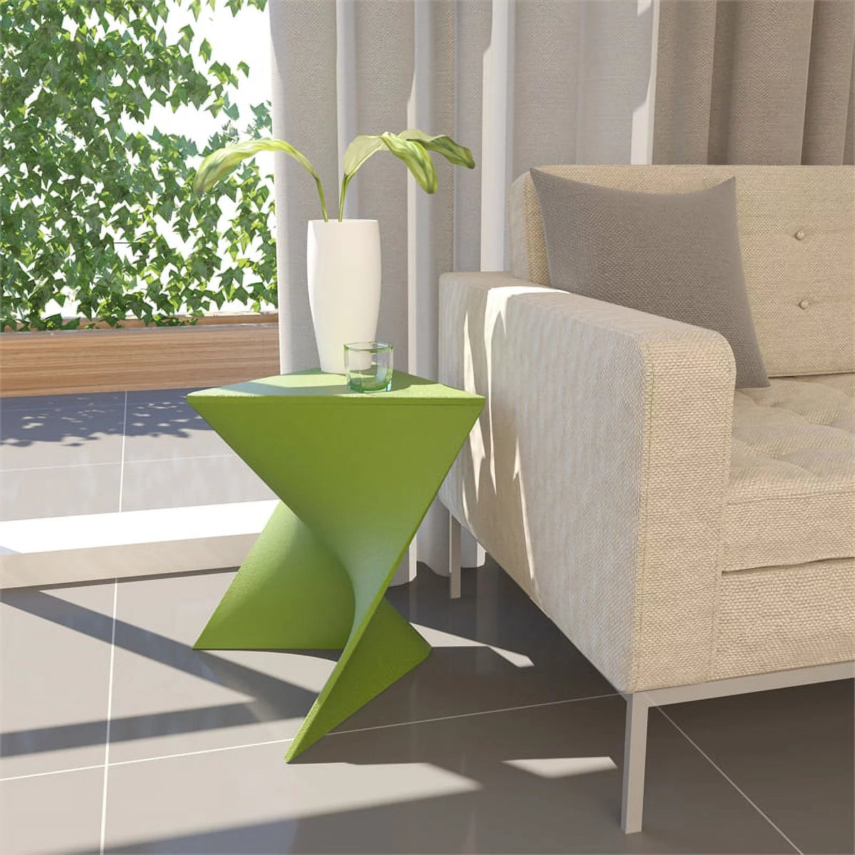 Green Plastic End Table Set of 2 C6206