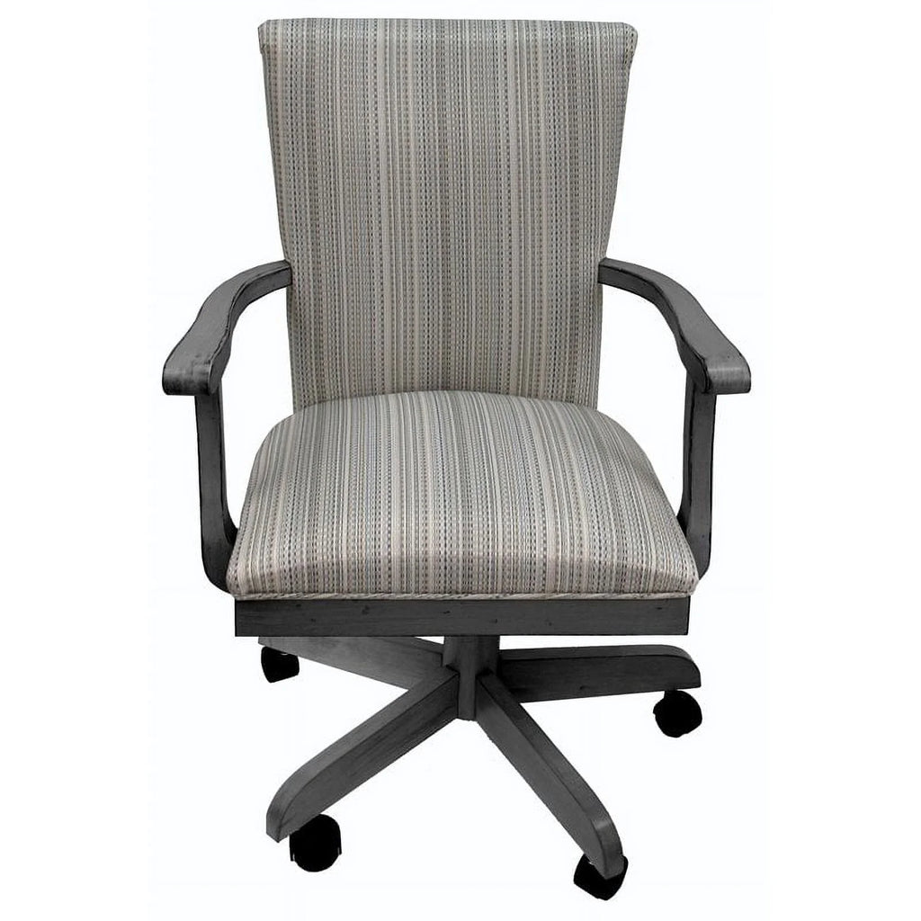 Swivel Wood Dining Caster Chair on Wheels Gray W263406
