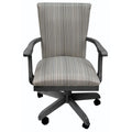 Swivel Wood Dining Caster Chair on Wheels Gray W263406