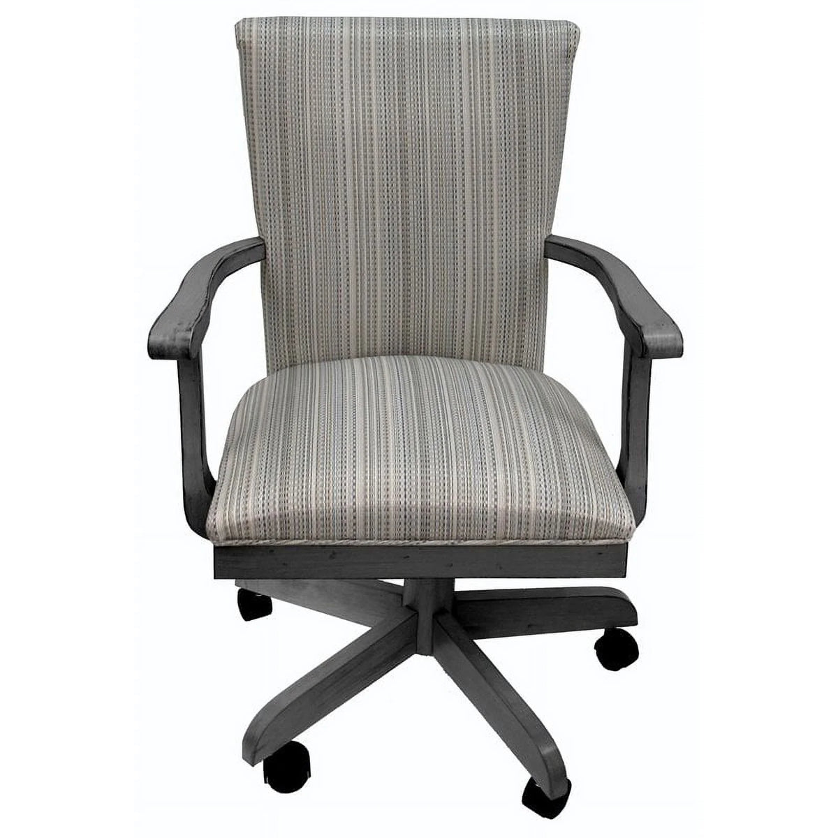 Swivel Wood Dining Caster Chair on Wheels Gray W263406