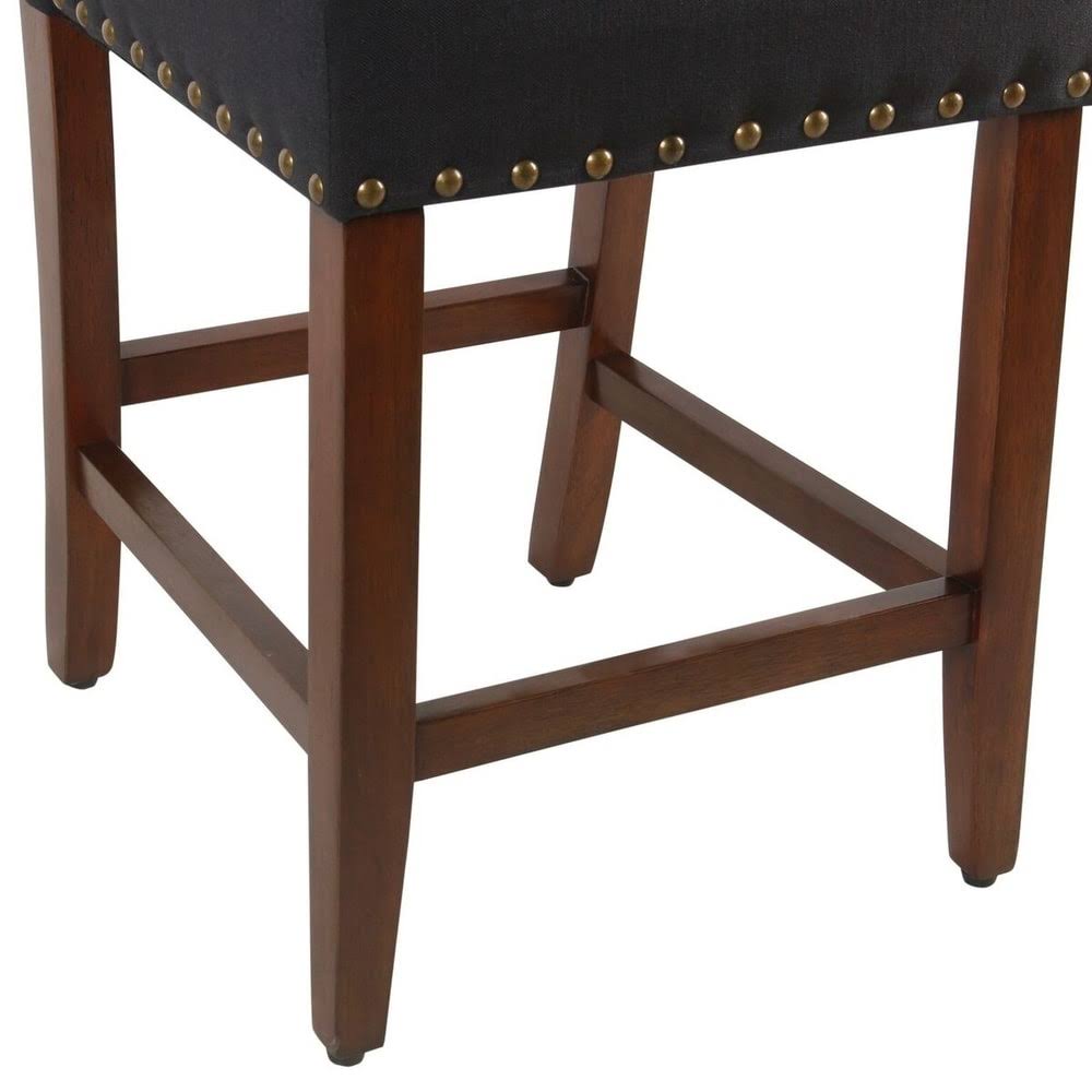 Deep Navy Nailhead Counter Stool C102539