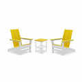 3 Piece Seating Group White Lemon Yellow W351