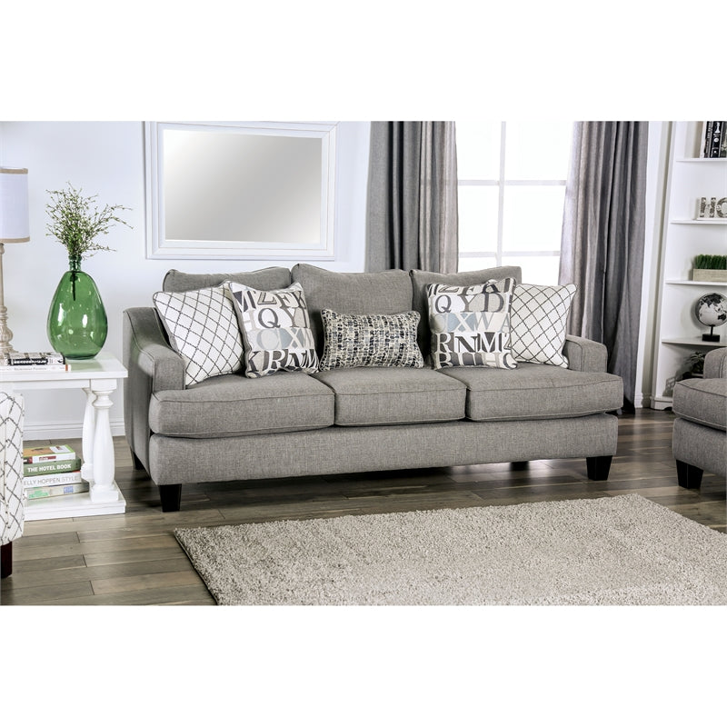 Bluish Gray Fabric 3-Piece Sofa Set N38213