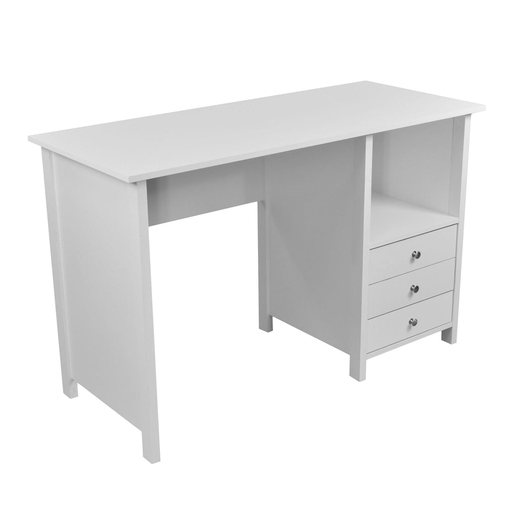White Desk with 3 Storage Drawers T596062