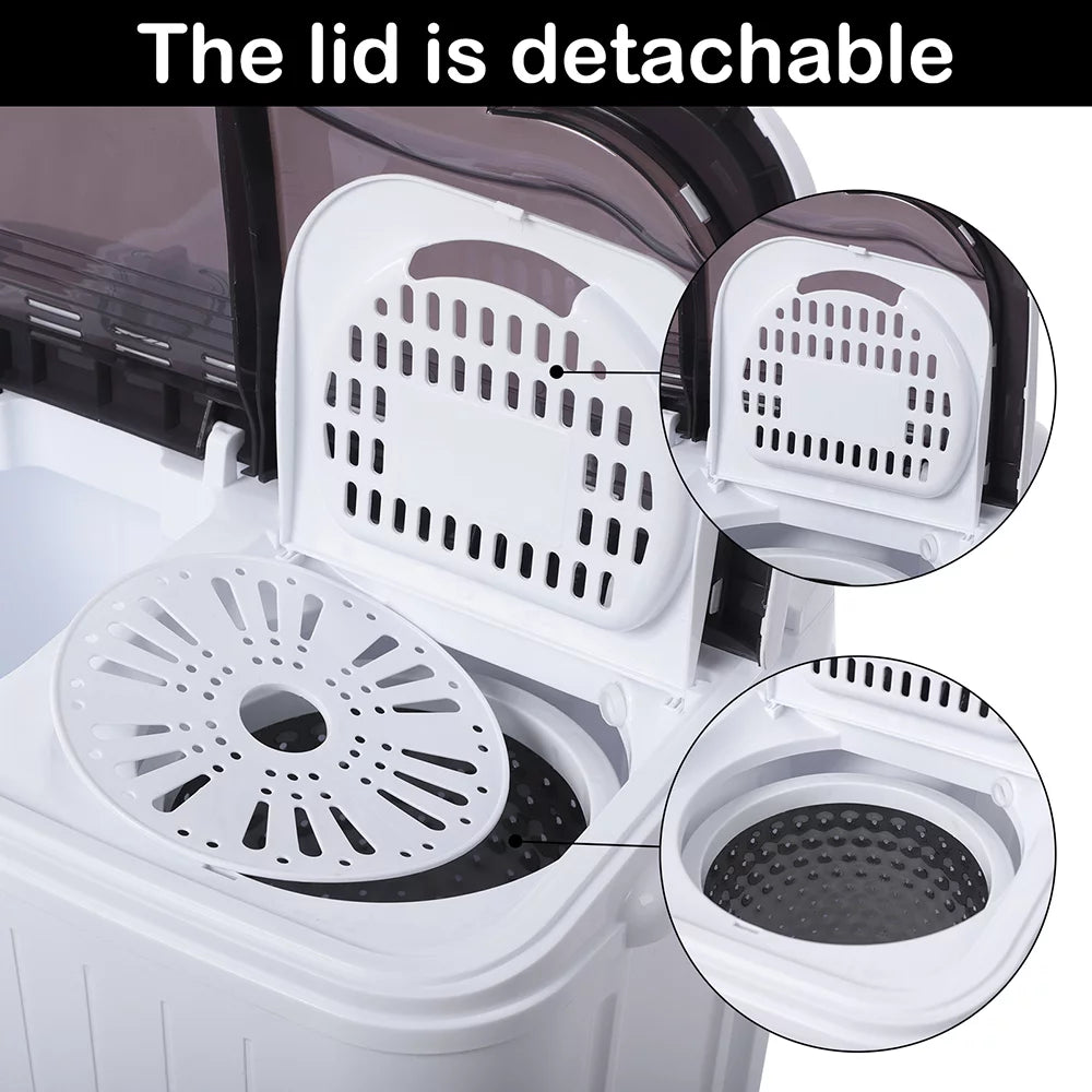 7.7lbs Semi-automatic Twin Tub Portable Washing Machine N7225