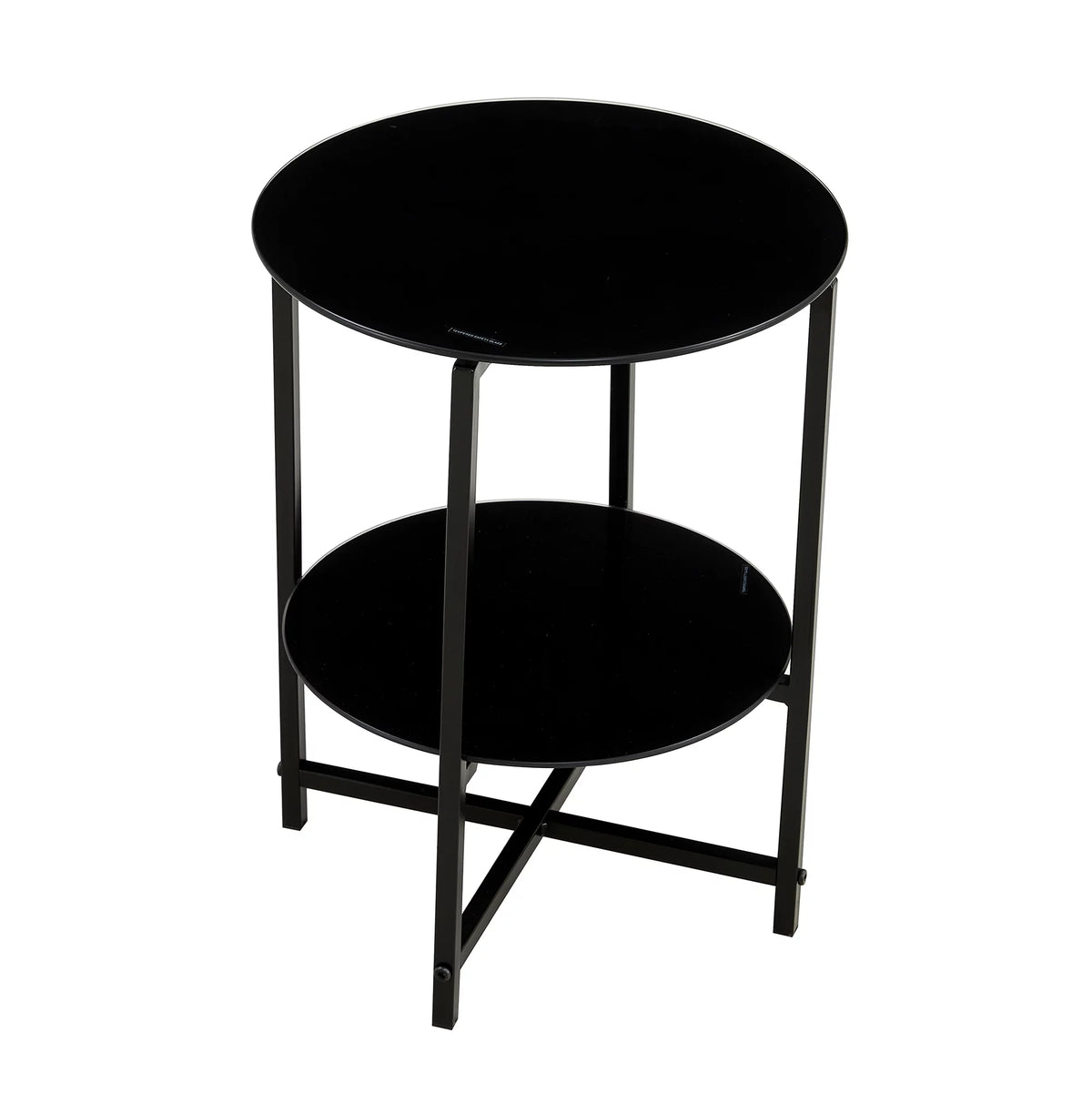 Round Tempered Glass End Table J69228