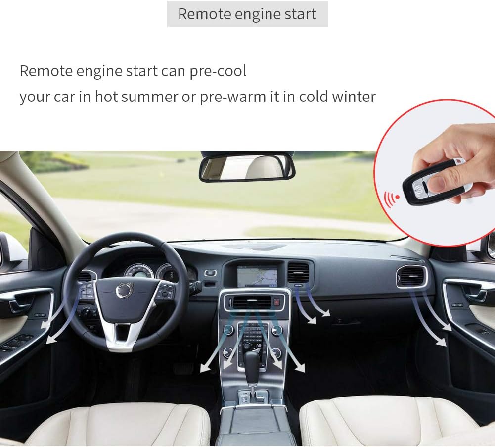 PKE Passive Keyless Entry Car Alarm System Remote Start Push Start Stop Button F42405