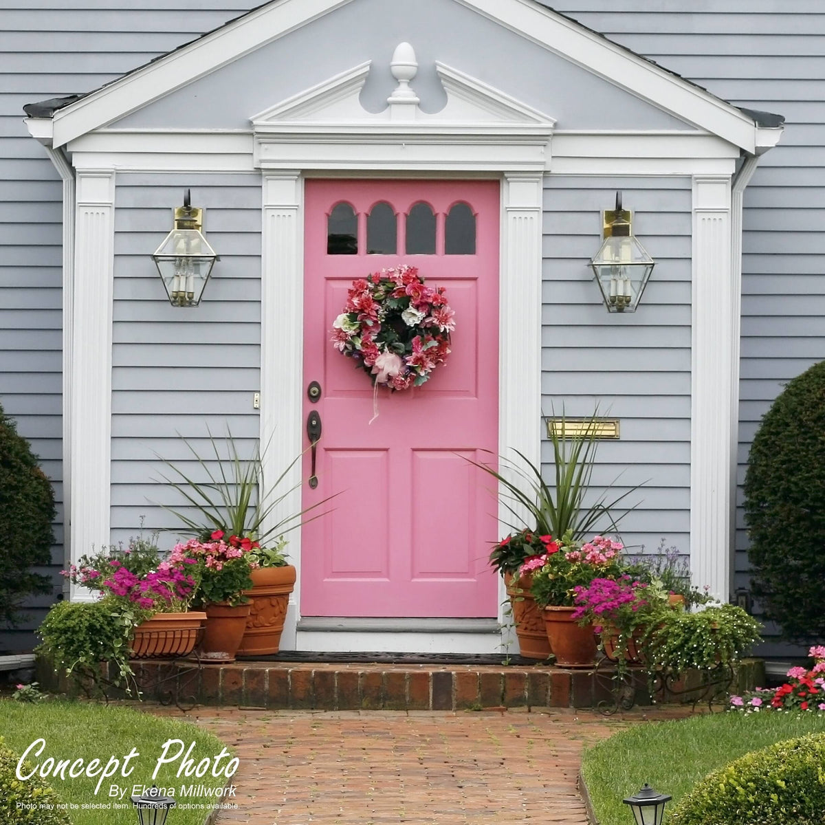 Fluted PVC Pilaster with Decorative Capital & Base (Pair) Z512336