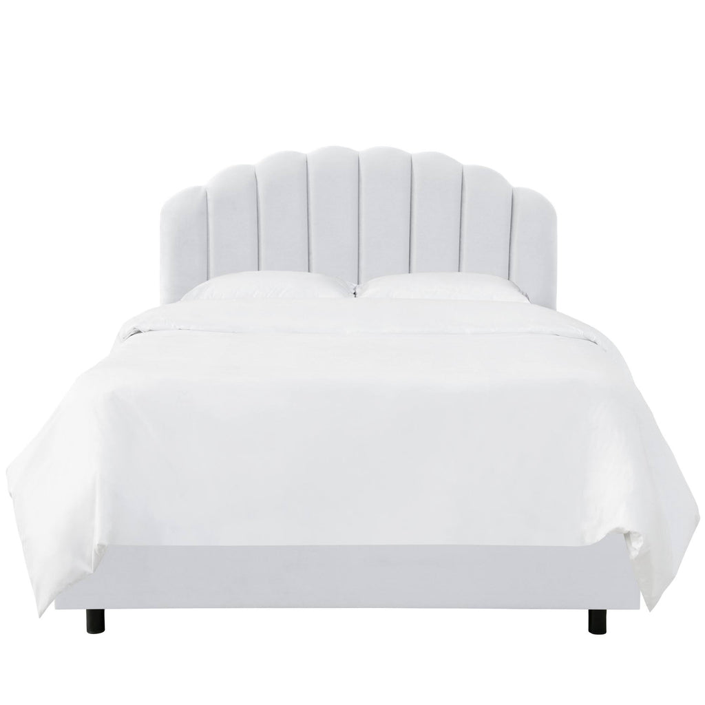 White Shell Velvet Bed J996