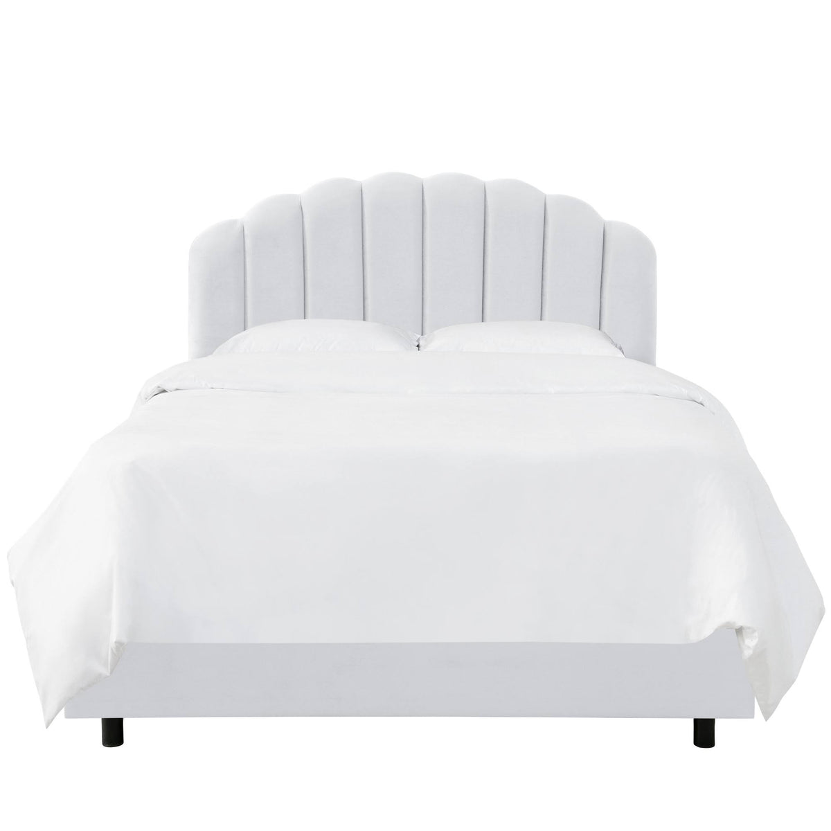 White Shell Velvet Bed J996