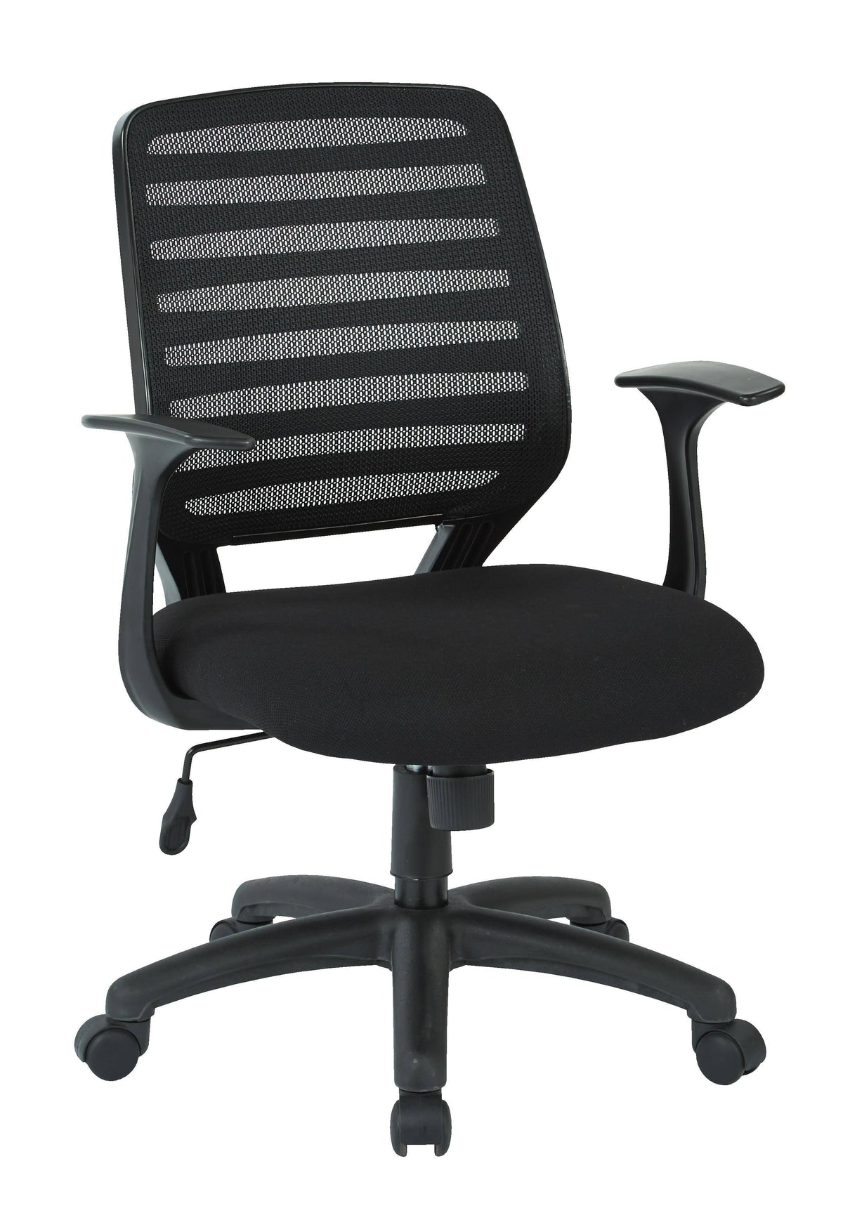 Black Fabric Task Chair with T Arms I834