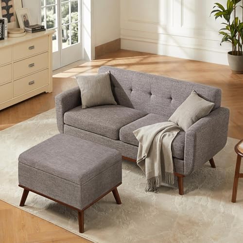 65.2" W Button Tufted Upholstered Loveseat Sofa V168