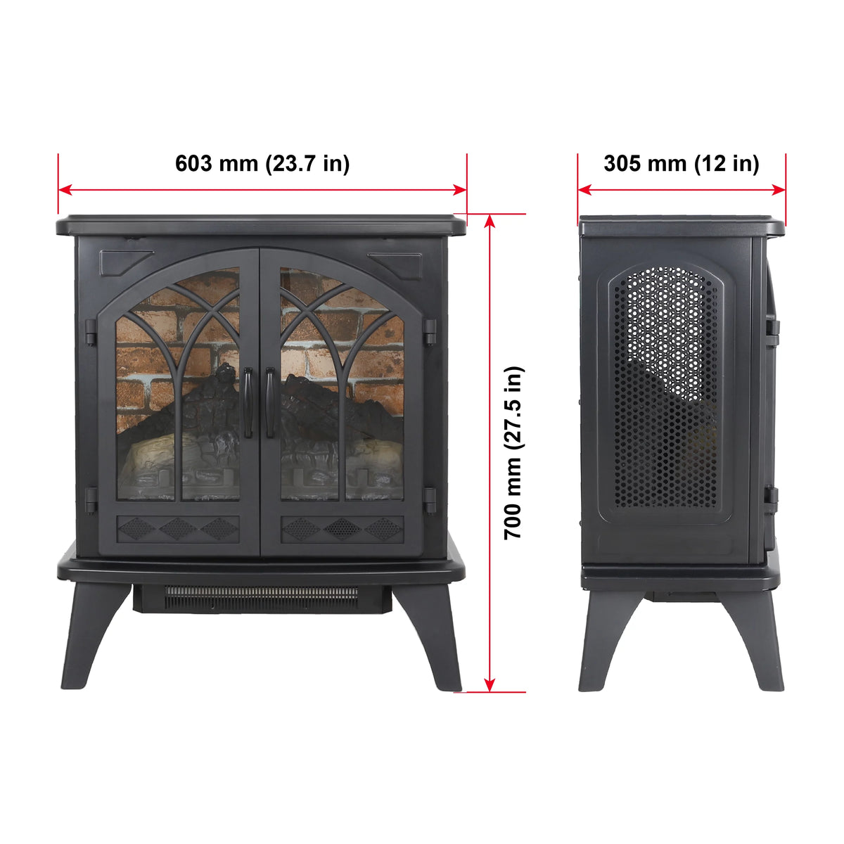24 Inch 3D Infrared Electric Stove with Remote Control E383