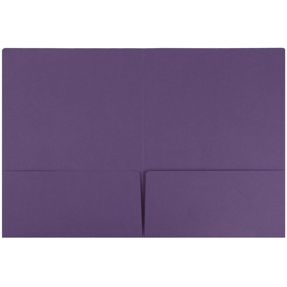 Dark Purple 50 Pack Two Pocket Folders 9 x 12 W1513
