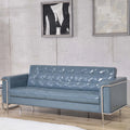 Grey Faux Leather Sofa T157790