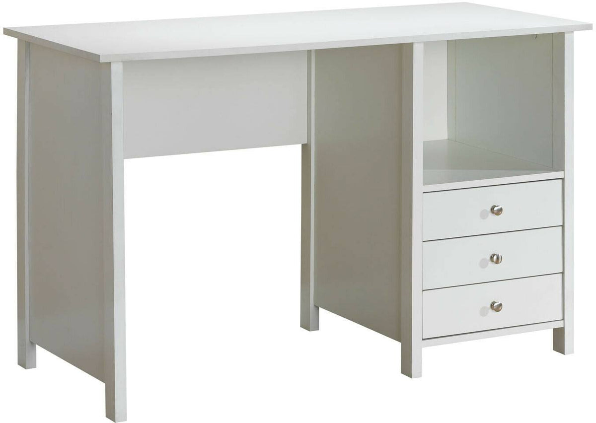 White Desk with 3 Storage Drawers T596062